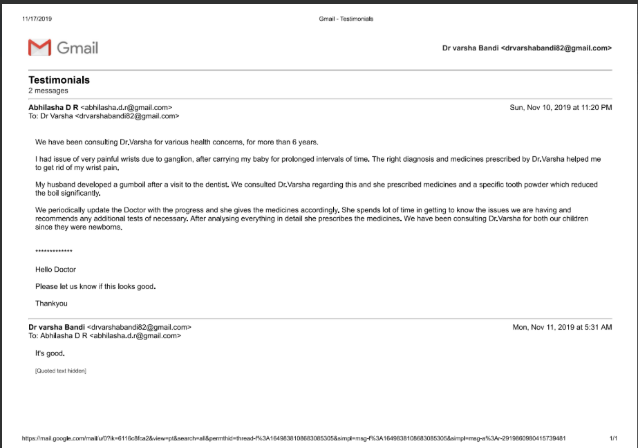 Original Appreciation Letter